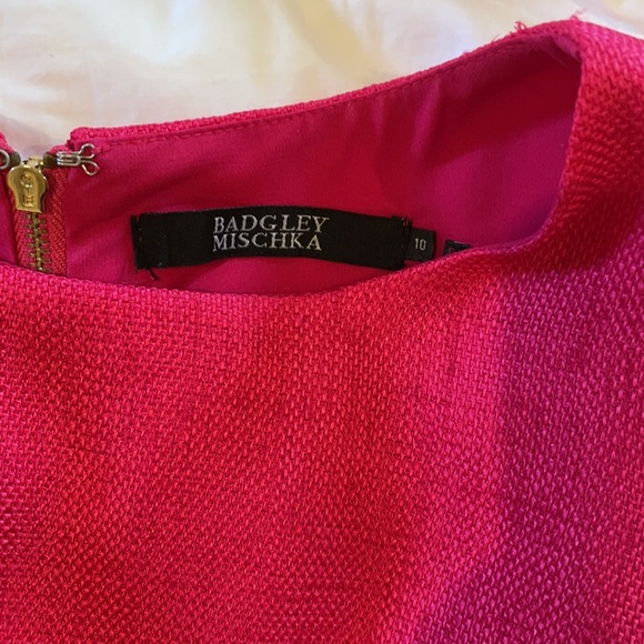 Badgley Mischka Dress, Fuschia, size 10 - Picture 2 of 3